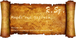 Regényi Szilvia névjegykártya